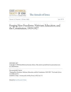 Forging New Freedoms: Nativism, Education, and the Constitution