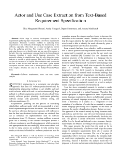 Actor and Use Case Extraction from Text