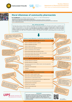 Themes of moral dilemmas of community pharmacists