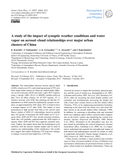 A study of the impact of synoptic weather conditions and water vapor