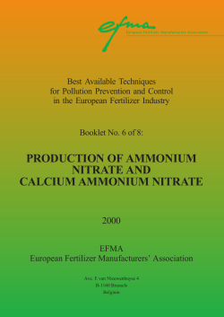 production of ammonium nitrate and calcium