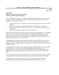 SANTA CLARA UNIFIED SCHOOL DISTRICT 3550 Page 1 of2