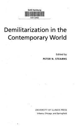 Demilitarization in the Contemporary World