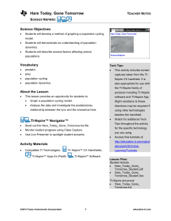 Summary of lesson - TI Education