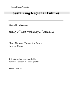 Abstract Book - Regional Studies Association