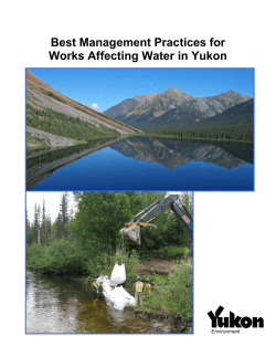 Best Management Practices for Works Affecting Water in Yukon