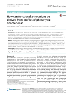How can functional annotations be derived from profiles of