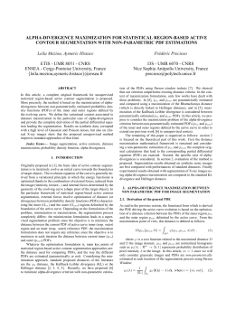 ALPHA-DIVERGENCE MAXIMIZATION FOR