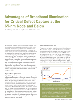 Advantages of Broadband Illumination for Critical - KLA