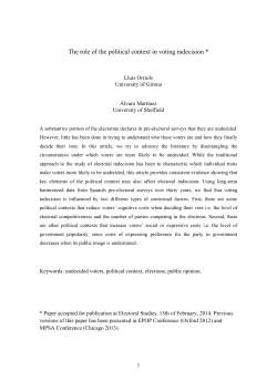 The role of the political context in voting indecision