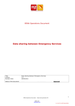 Data sharing between Emergency Services