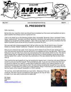 May 2017 - Cascade Sports Car Club