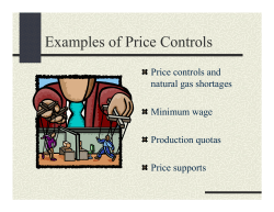 Examples of Price Controls
