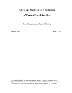 A Systems Study on How to Dispose of Fleets of Small Satellites