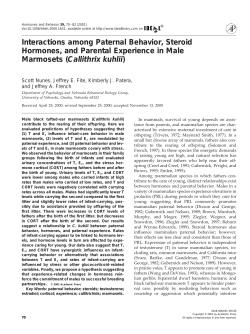 Interactions among Paternal Behavior, Steroid Hormones, and