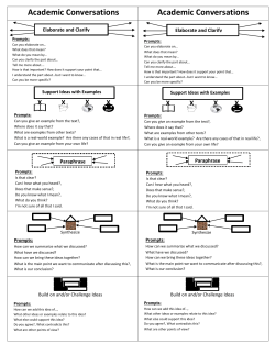 Academic Conversations Academic
