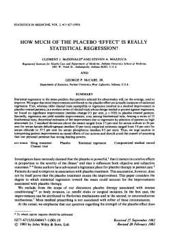 How much of the placebo effect is really statistical regression?