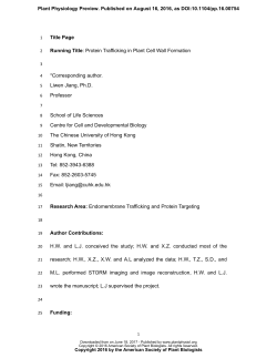 Demonstration of A Distinct Pathway for Polar Exocytosis for Plant