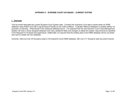 APPENDIX H &ndash; SUPREME COURT DATABASE &ndash; CURRENT