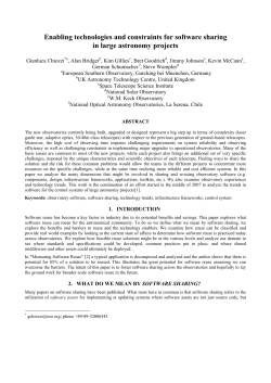 Enabling technologies and constraints for software sharing in large