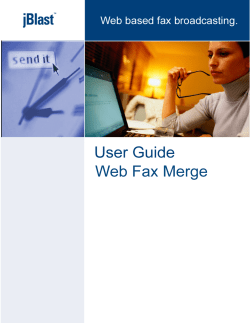 M%ODVW Messaging Services User Guide Web Fax Merge