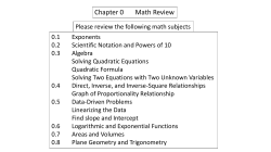 Chapter 0 Math Review
