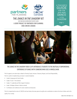 the dance in the shadow kit - L`Arche Canada Meeting Ground