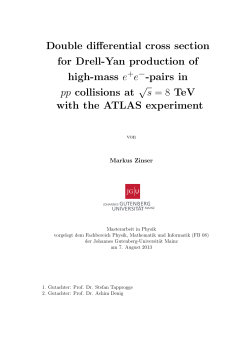 pairs in pp collisions at &radic; s = 8 TeV with the AT