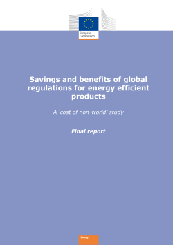 Savings and benefits of global regulations for energy efficient products