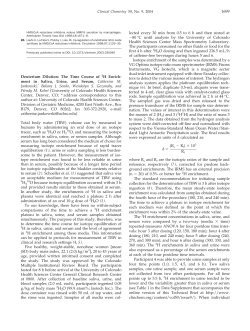 Deuterium Dilution: The Time Course of 2H Enrich