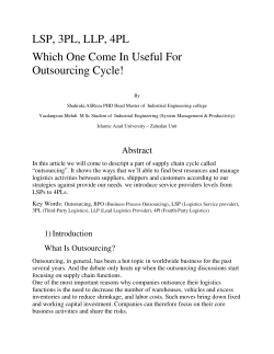 LSP, 3PL, LLP, 4PL Which One Come In Useful For