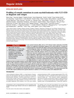 Profiling of somatic mutations in acute myeloid leukemia with FLT3