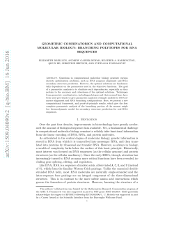 Geometric combinatorics and computational molecular biology