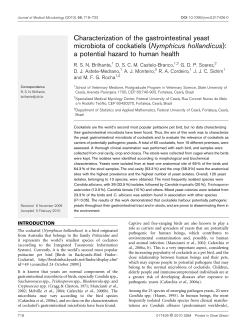 Characterization of the gastrointestinal yeast microbiota of cockatiels
