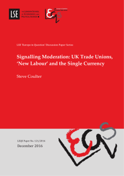 Signalling Moderation: UK Trade Unions