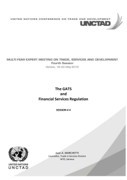 The GATS and Financial Services Regulation