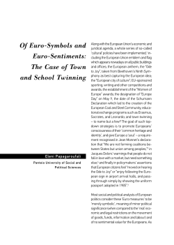 Of Euro-Symbols and Euro-Sentiments: The Case of Town and