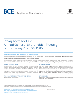 2015 Proxy Form