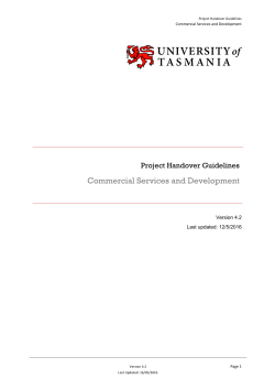 Project Handover Guidelines
