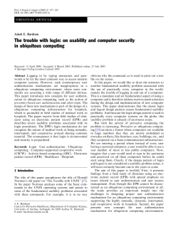 The trouble with login: on usability and computer