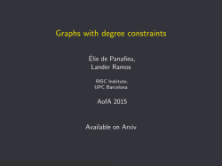 Graphs with degree constraints