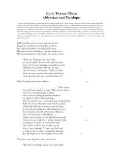 Book Twenty-Three Odysseus and Penelope