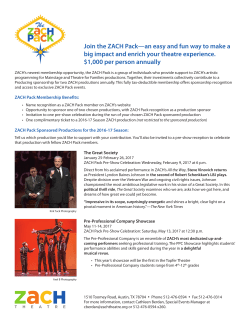 Join the ZACH Pack&mdash;an easy and fun way to make