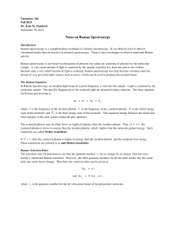 Notes on Raman Spectroscopy