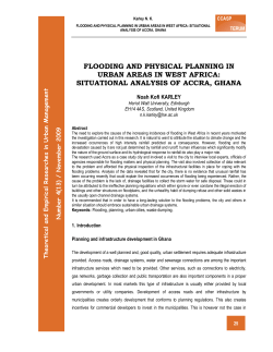 flooding and physical planning in urban areas in west africa