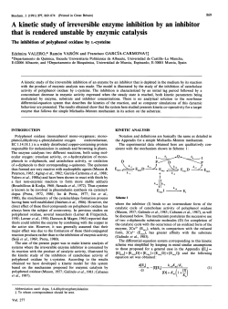 A kinetic study of irreversible enzyme inhibition by an inhibitor that is
