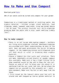 How to Make and Use Compost