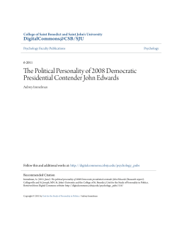 The Political Personality of 2008 Democratic Presidential Contender