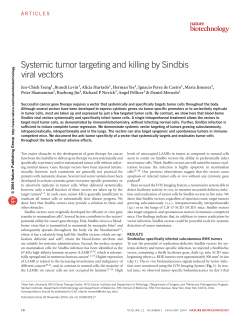 Systemic tumor targeting and killing by Sindbis viral vectors