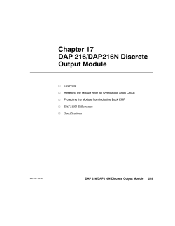 Chapter 17 DAP 216/DAP216N Discrete Output Module